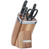 Набор ножей, 5 предметов - блок из акации, KitchenAid, KKFMA05AA